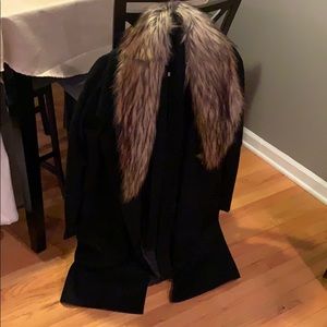 Express Faux fur collar coat